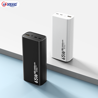 Batterie externe portable USB grande capacité PD65W avec logo personnalisé, 30000mAh, charge rapide, format mince avec support pour utilisation en extérieur