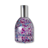 Flacon de parfum avec logo personnalisé 50cl Flacon vaporisateur en verre ambré violet Flacon de parfum en forme de cœur