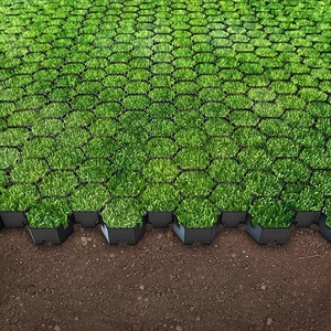 Grille <span class=keywords><strong>de</strong></span> pavage en HDPE robuste <span class=keywords><strong>de</strong></span> 48 mm pour jardin, allée perméable, gravier, dalles <span class=keywords><strong>de</strong></span> béton, parkings, stabilisateur <span class=keywords><strong>de</strong></span> sol - Product Image 2