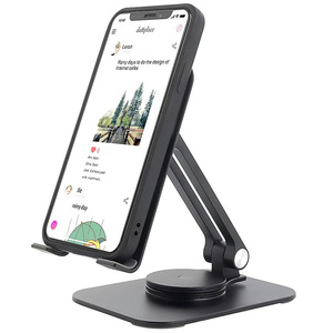 Soporte giratorio <span class=keywords><strong>360</strong></span>° para teléfono, base plegable doble para tabletas, compatible con iPad Pro de 12.9 pulgadas, gran venta. - Product Image 1