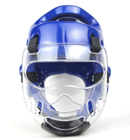 Casque d'éveil en cuir PU avec visière de protection pour le visage, art martiaux, Taekwondo, livraison gratuite