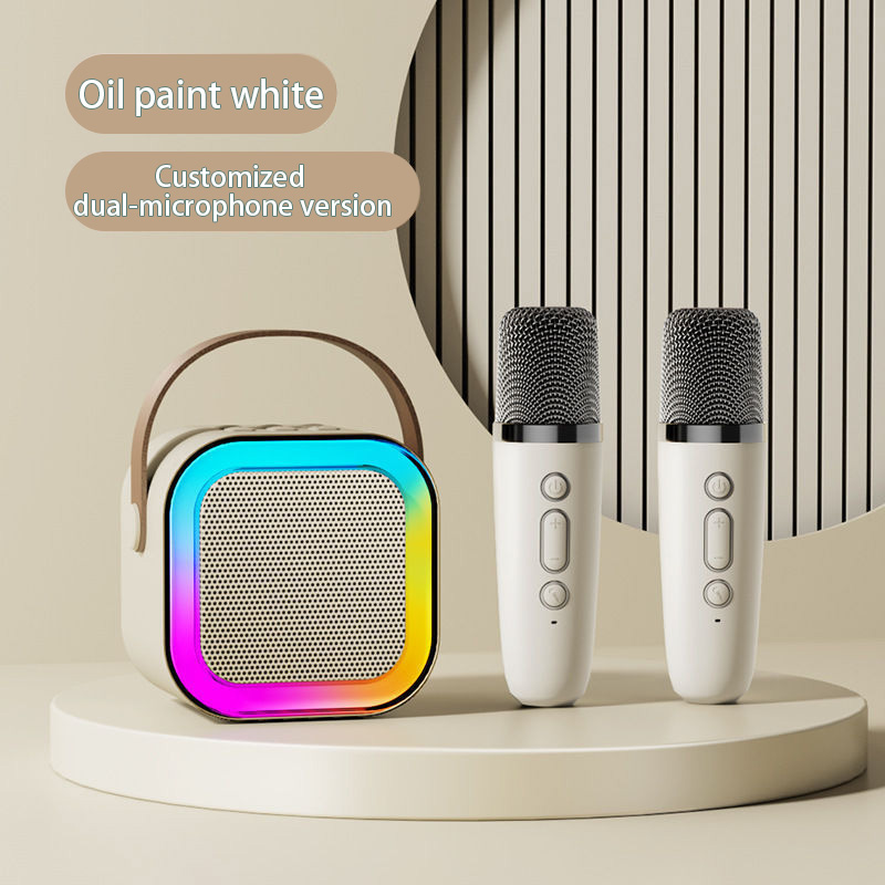 Microphone double personnalisé blanc