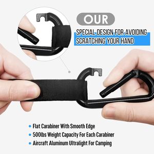 Cắm Trại võng, đôi & duy nhất xách tay Võng với cây dây đai, Trọng lượng nhẹ Nylon dù võng - Product Image 2