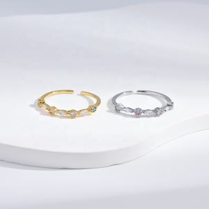 Prix de gros, bagues empilables en argent sterling 925 plaqué or, petites, pour femmes, design unique, vintage, pas chères, vente en gros - Product Image 2