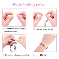 Kit de perles en pâte polymère sur le thème du sport, 24 compartiments, perles Heishi et perles lettres, ensemble de fabrication de bijoux avec cordons élastiques pour loisirs créatifs DIY