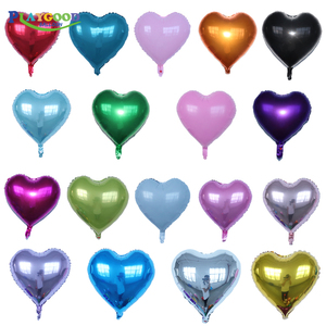 18 colores 18 pulgadas Feliz Día de San Valentín de globo en forma de corazón de aluminio globos de papel de aluminio - Product Image 1