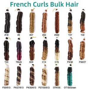 French Curl Braided Hair 22 Inch French Curl Braided <b>Box</b> Braids with Elastic Pre-Stretched Hair Extensions for Black Women - Product Image 5