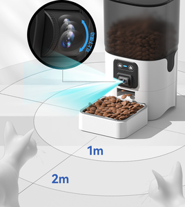 <span class=keywords><strong>2026</strong></span>년형 새로운 WIFI 6L 지능형 비주얼 자동 애완동물 급식기 (고양이 & 강아지용) 카메라, 충전, 앱 제어 기능 (플라스틱) - Product Image 4