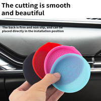 4er-Set beliebte Silikon-Getränkeuntersetzer & -matten für Autos, rutschfestes, versenktes Design, 7 cm Größe, Auto-Innenzubehör
