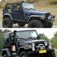 Kit d'admission d'air T002 pour Jeep Wrangler TJ 1997-2006, système d'admission d'air Air Ram, tuyau de respiration pour la navigation, accessoires extérieurs