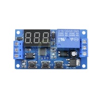 Minuterie électronique numérique LED, 12V DC, 24V, 3 boutons, relais de retard de Cycle, Circuit imprimé, Module de contrôle de chronométrage réglable