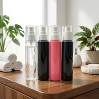 Bouteilles en plastique PET de 30 ml pour toners, alcool, eau de toilette, avec pulvérisateur à fine brume