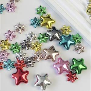 Cuenta acrílica de 100g para chapado en UV multicolor, Agujero colgante mixto, cadena de teléfono DIY, llavero, fabricación de accesorios de joyería - Product Image 5