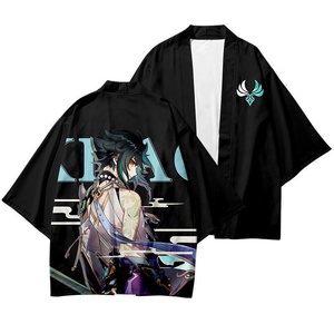 Nueva Camiseta de Genshin Impact <span class=keywords><strong>2022</strong></span>, Kimono Harajuku, Abrigo, Capa Tejida con Plumas, Cárdigan - Product Image 6