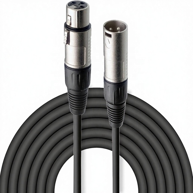 High Quality Professional Male-to-Female XLR to XLR Microphone Cable Black for Amplify Microphone Audio Mixer & Recorder
