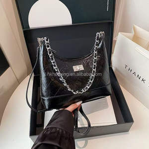 Sac à bandoulière carré petit à fermeture éclair imperméable en PU pour femmes Capacité de 1 à 1,9 L Sac à main de luxe de créateur - Product Image 2