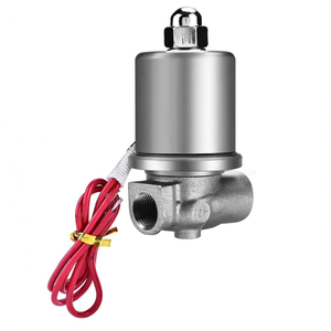 Vanne solénoïde miniature en laiton pour carburant diesel COVNA DN8 1/4 pouce 2 voies 12V 24V CC normalement fermée - Product Image 2