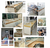 Cabine de centre d'appels, cadre en aluminium, poste de travail modulaire 2 places avec piédestal à 3 tiroirs