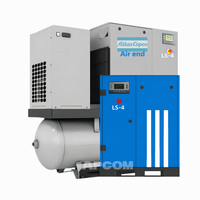 Compresseur d'air industriel à vis rotatif scroll 4 kW 5 CV avec sécheur de 300 L (10 gallons) 220 V 380 V 10 bars