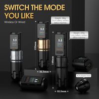 Ambitieus Soldaat Max 2400mAh Dubbele Lager Professionele Direct Drive Draadloze Tattoo Pen Machine Gun voor Artiesten Lichaamskunst