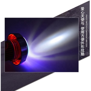 Moto รถราง LED ไฟหน้าผีไฟปีศาจตาคู่เลนส์ปืนใหญ่เลเซอร์สปอตไลท์แฟลชระเบิด - Product Image 4