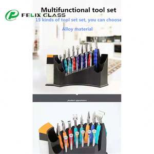 9-Piece Essential Optics Instruments Kit Glasses Repair Screw Tools and <b>Pliers</b> <b>Set</b> Lens Processing Repair Kit - Product Image 2