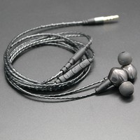 Cable Coaxial de Repuesto Popular para Auriculares IEM, Cable de Par Trenzado con Micrófono y Control Remoto para Auriculares IE8I IE80 IE8