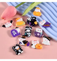 Breloques en résine pour Halloween Artisanat Breloque Slime à dos plat Perles Ornements miniatures pour couronne/robe/boucles d'oreilles/pinces à cheveux/coques de téléphone