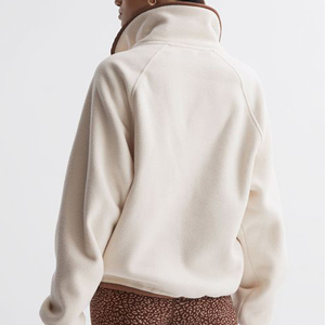 Blank Custom Wholesale Ladies Zipper Hoodies Puff Print <strong>Zip</strong> Neck Hip Hop Stand Collar <strong>Half</strong> <strong>Zip</strong> up Pullover Hoodie <strong>Jumpers</strong> <strong>Women</strong> - Product Image 5