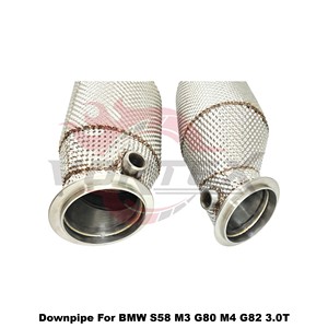 Tuberías de Escape de Alto Flujo Vortex de Acero Inoxidable con Acabado Espejo, Soldadura TIG de Alto Rendimiento para S58 M3 G80 M4 G82 3.0T - Product Image 5