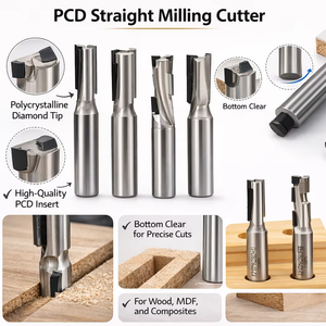 Quality Hot Sale Manufacturer ODM OEM Coated Wood Work Carpentry CNC Diamond Milling Cutter Woodworking Timber Tools PCD <b>Router</b> - Product Image 1