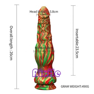 Dildo anale in silicone con ventosa per stimolare vagina e ano, grande plug anale morbido, dilatatore anale, sex toy per donne e uomini - Product Image 6