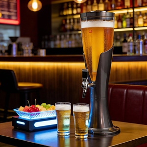 Tour à Boissons Glacées Personnalisable 1,5L <span class=keywords><strong>2L</strong></span> 3 Litres en Plastique avec Logo pour Bar, Restaurant et Boîte de Nuit - Product Image 3