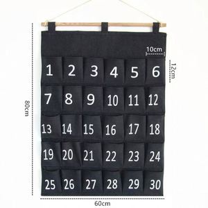 Dorm Sundries Hanging Storage Bag Multi-layered <b>Shelf</b> <b>Hook</b> Hanging Organizer Bag with Cotton Pockets - Product Image 3