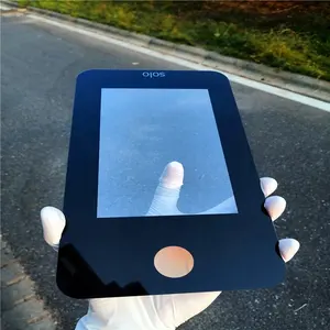 2 millimetri 3 millimetri Su Misura touch panel dimmer temperato di vetro ultra trasparente con il nero di seta di colore di stampa dello schermo