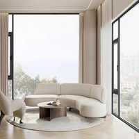 2025 ventana corredera moderna de vidrio templado de doble capa a prueba de viento aleación de aluminio a prueba de mosquitos Horizontal para sala de estar