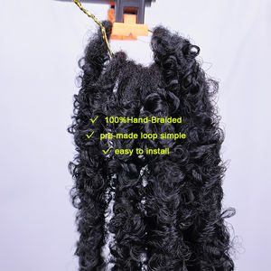 थोक गर्म नए उत्पाद बटरफ्लाई फॉक्स ड्रेड लॉक्स क्रोकेट ब्रेडिंग अफ़्रीकी हेयर एक्सटेंशन डिस्ट्रेस्ड बटरफ्लाई लोक्स 36 इंच - Product Image 2