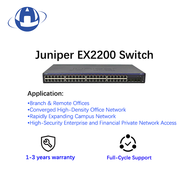 Juniper Ex2200-24p-4g 24 Port Managed 10gig Sfp Ethernet Switch for Branch & Remote Offices