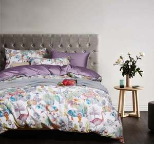 <strong>Small</strong> MOQ 100% Cotton <strong>Double</strong> <strong>Bed</strong> Sheet Set 300TC Floral Blossom Print Woven 3pcs Home Use Warm <strong>Duvet</strong> Cover Set Bedroom Stitching - Product Image 6
