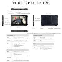Tablette Android industrielle entièrement robuste de 8 pouces, IP67, étanche, antichoc, anti-poussière, 4G LTE, GPS, NFC, stylet actif, 700 nits, 128 Go