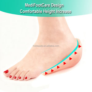 Coussinets de talon orthopédiques en gel de <span class=keywords><strong>silicone</strong></span> pour augmenter la hauteur invisible Semelles de coussin de talon pour le massage des pieds, unisexe - Product Image 6