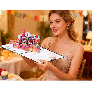 Carte de vœux 3D tridimensionnelle créative pour <span class=keywords><strong>anniversaire</strong></span> de mariage, <span class=keywords><strong>anniversaire</strong></span>, boutique pour célébrer le <span class=keywords><strong>message</strong></span> numérique personnalisé - Product Image 1
