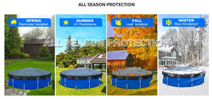 Bâche de protection hivernale pour <span class=keywords><strong>piscine</strong></span>, taille personnalisable, unie, pour piscines au sol, en LDPE enduit, imperméable, traitée anti-UV, rideau pour garçons et filles - Product Image 5