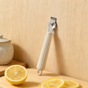 Éplucheur de citron en acier inoxydable avec poignée en silicone, éplucheur multifonction pour fruits et légumes, outil de cuisine - Product Image 2