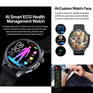Smartwatch ECG con Monitoraggio della Frequenza Cardiaca e dell'Ossigeno nel Sangue, e Funzione di Risposta Intelligente AI GPT per Uomo, Orologio Fitness - Product Image 2