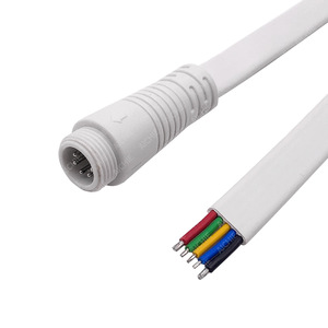 M8 5 พินขั้วต่อกันน้ำสายรัดสายเคเบิลแบบแบนสำหรับอุตสาหกรรม PLC ตู้ฉนวน PVC ตัวนำทองแดงบริสุทธิ์ IP65 - Product Image 1