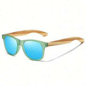 Lunettes de soleil polarisées en bois UV400 pour hommes et femmes, monture carrée, idéales pour la conduite - Vente en gros - Product Image 5