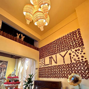 Lampe suspendue nordique moderne pour salle à manger, café, îlot de cuisine, en <span class=keywords><strong>tissu</strong></span> et métal, de haute qualité, nouvelle, unique, en forme de croissant - Product Image 2