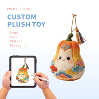 Pluche speelgoed met aangepast logo, zacht pluche groente- en fruitdecoratie, Chinese stijl hangpop van PP katoen