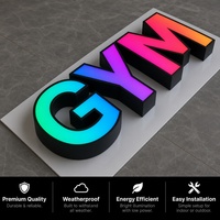 Signalétique RGB personnalisée, enseigne colorée, logo publicitaire en acrylique, lumières pour bar, événements et fêtes, décoration de magasin, salle de sport en extérieur